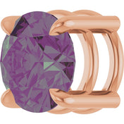 14K Rose 6.5 mm Lab-Grown Alexandrite Pendant