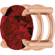 14K Rose 6.5 mm Natural Mozambique Garnet Pendant