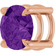 14K Rose 6.5 mm Natural Amethyst Pendant