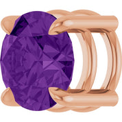 14K Rose 6.5 mm Natural Amethyst Pendant