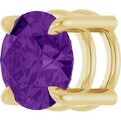 14K Yellow 6.5 mm Natural Amethyst Pendant