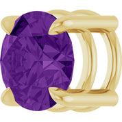 14K Yellow 6.5 mm Natural Amethyst Pendant