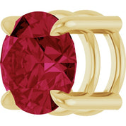 14K Yellow 6.5 mm Lab-Grown Ruby Pendant