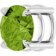 Platinum 6.5 mm Natural Peridot Pendant