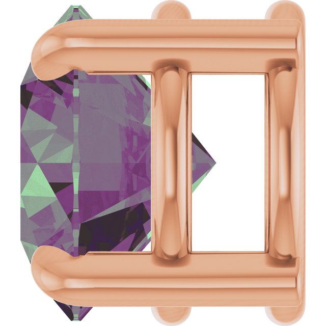 14K Rose 6.5 mm Lab-Grown Alexandrite Pendant