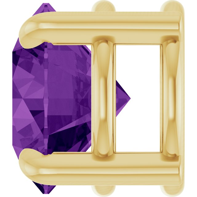 14K Yellow 6.5 mm Natural Amethyst Pendant
