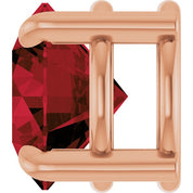14K Rose 6.5 mm Natural Mozambique Garnet Pendant