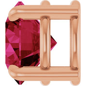 14K Rose 6.5 mm Lab-Grown Ruby Pendant