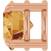 14K Rose 6.5 mm Natural Citrine Pendant
