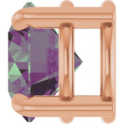 14K Rose 7 mm Lab-Grown Alexandrite Pendant