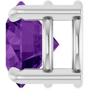 Platinum 7 mm Natural Amethyst Pendant