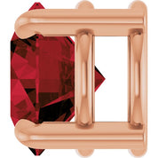 14K Rose 7 mm Natural Mozambique Garnet Pendant