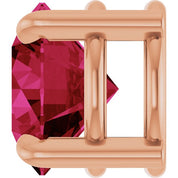 14K Rose 7 mm Lab-Grown Ruby Pendant