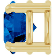 14K Yellow 7 mm Lab-Grown Blue Sapphire Pendant