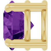 14K Yellow 7 mm Natural Amethyst Pendant