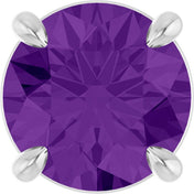 Sterling Silver 7 mm Natural Amethyst Pendant