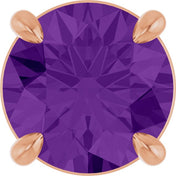 14K Rose 7 mm Natural Amethyst Pendant