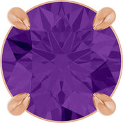 14K Rose 7 mm Natural Amethyst Pendant