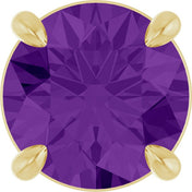 14K Yellow 7 mm Natural Amethyst Pendant
