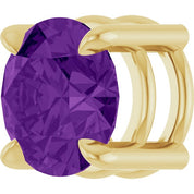 14K Yellow 7 mm Natural Amethyst Pendant