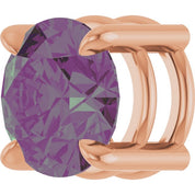14K Rose 7 mm Lab-Grown Alexandrite Pendant
