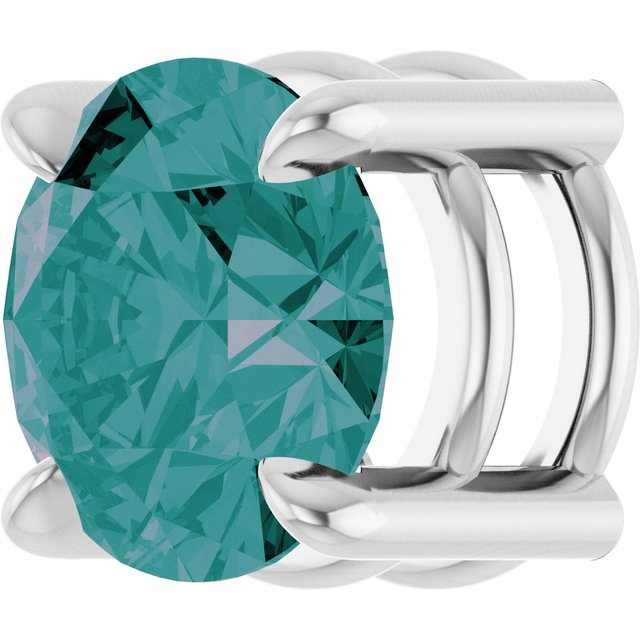 Sterling Silver 7 mm Lab-Grown Alexandrite Pendant