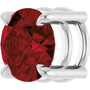 Platinum 7 mm Natural Mozambique Garnet Pendant