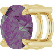 14K Yellow 7 mm Lab-Grown Alexandrite Pendant