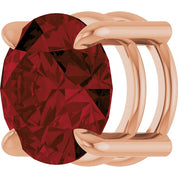 14K Rose 8 mm Natural Mozambique Garnet Pendant