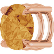 14K Rose 8 mm Natural Citrine Pendant