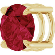14K Yellow 8 mm Lab-Grown Ruby Pendant