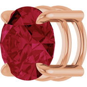 14K Rose 8 mm Lab-Grown Ruby Pendant
