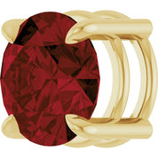 14K Yellow 8 mm Natural Mozambique Garnet Pendant