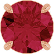 14K Rose 8 mm Lab-Grown Ruby Pendant