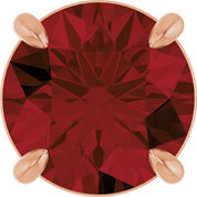 14K Rose 8 mm Natural Mozambique Garnet Pendant