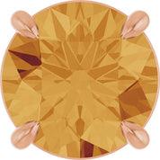 14K Rose 8 mm Natural Citrine Pendant
