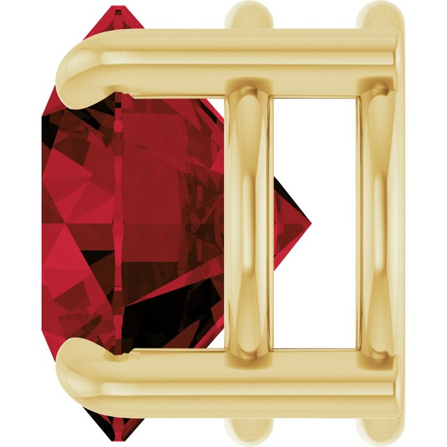 14K Yellow 8 mm Natural Mozambique Garnet Pendant