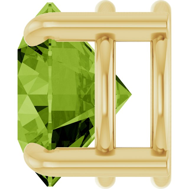 14K Yellow 8 mm Natural Peridot Pendant