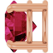 14K Rose 8 mm Lab-Grown Ruby Pendant