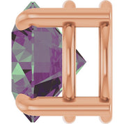 14K Rose 8 mm Lab-Grown Alexandrite Pendant