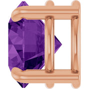 14K Rose 8 mm Natural Amethyst Pendant