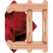 14K Rose 8 mm Natural Mozambique Garnet Pendant