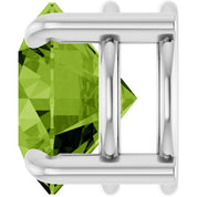 Sterling Silver 8 mm Natural Peridot Pendant