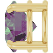 14K Yellow 8 mm Lab-Grown Alexandrite Pendant