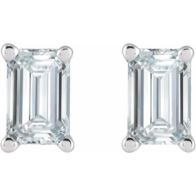 Sterling Silver 1/2 CTW Lab-Grown Diamond Earrings