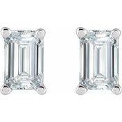 14K White 1 CTW Natural Diamond Earrings