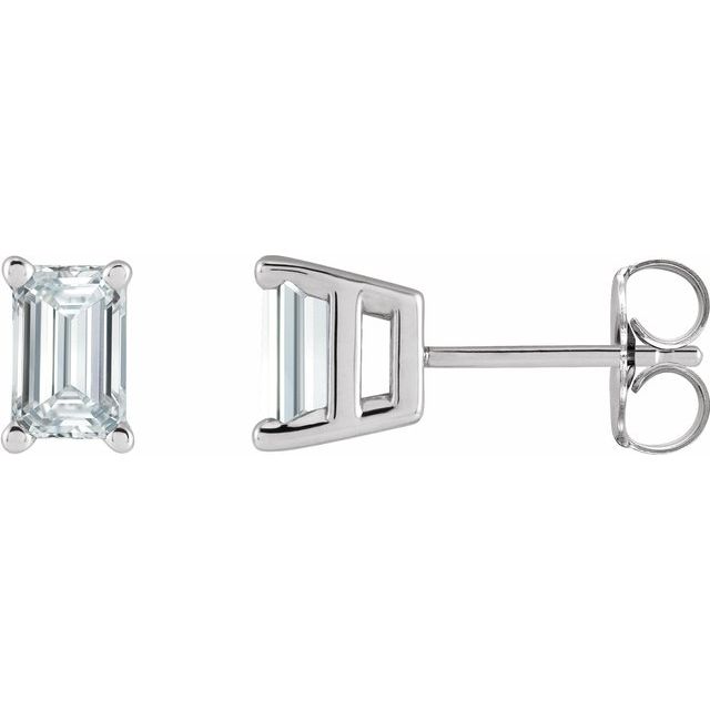 14K White 1/2 CTW Lab-Grown Diamond Earrings