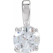 14K White 1/2 CT Lab-Grown Diamond Pendant
