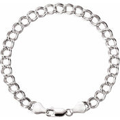 Sterling Silver 4.5 mm Hollow Curb 7" Chain