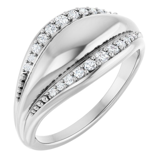 Sterling Silver 1/5 CTW Natural Diamond Ring